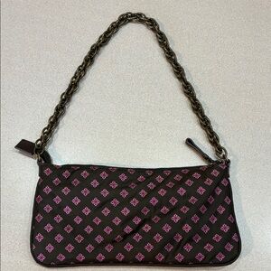 J. Crew Black and Pink Geometric Shoulder Bag